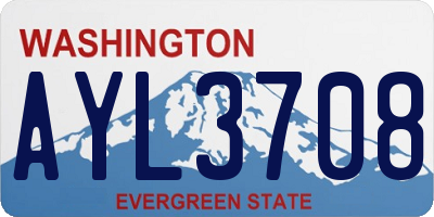 WA license plate AYL3708