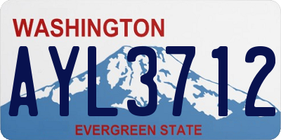 WA license plate AYL3712