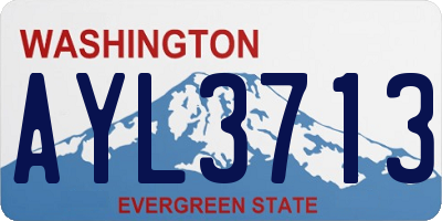WA license plate AYL3713