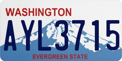 WA license plate AYL3715