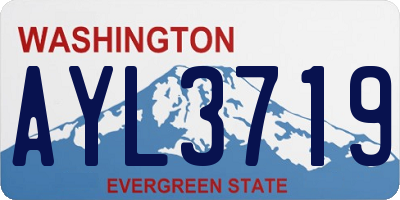 WA license plate AYL3719