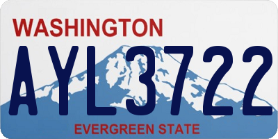 WA license plate AYL3722