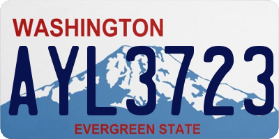 WA license plate AYL3723