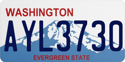 WA license plate AYL3730