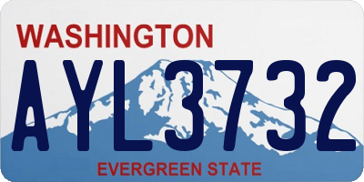 WA license plate AYL3732
