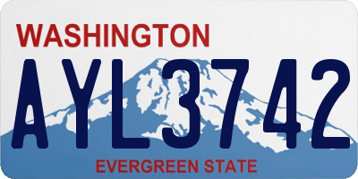 WA license plate AYL3742