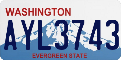 WA license plate AYL3743