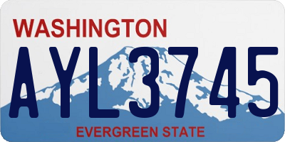 WA license plate AYL3745