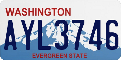 WA license plate AYL3746