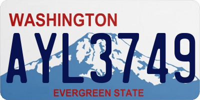 WA license plate AYL3749