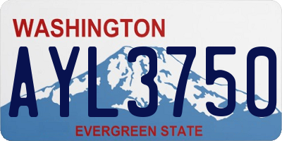 WA license plate AYL3750