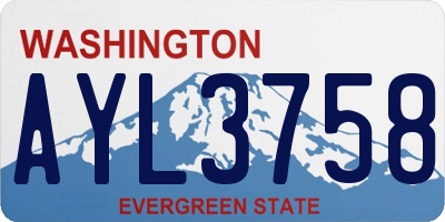WA license plate AYL3758