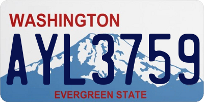 WA license plate AYL3759