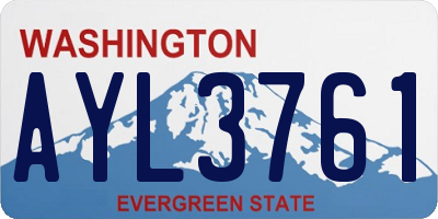 WA license plate AYL3761