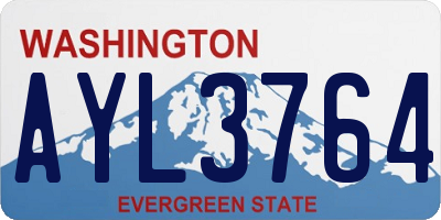 WA license plate AYL3764