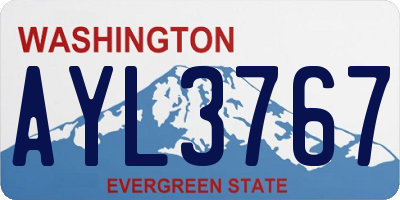 WA license plate AYL3767