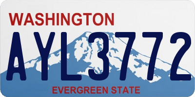 WA license plate AYL3772