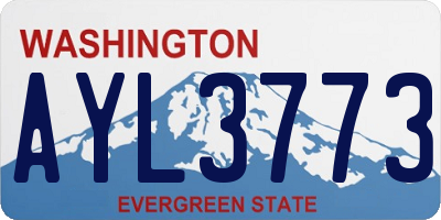 WA license plate AYL3773