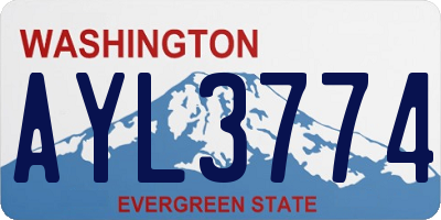 WA license plate AYL3774