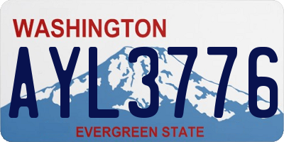 WA license plate AYL3776