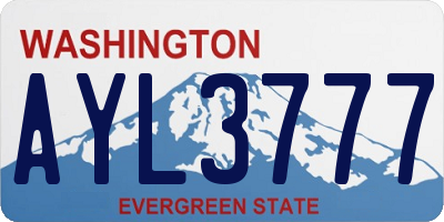 WA license plate AYL3777