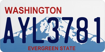 WA license plate AYL3781