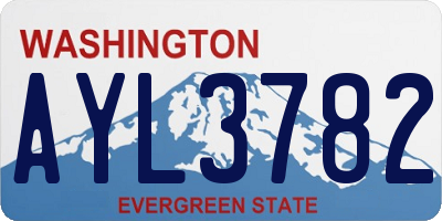 WA license plate AYL3782