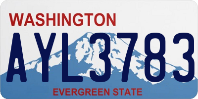 WA license plate AYL3783