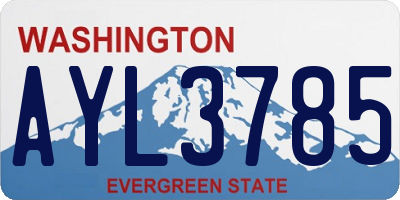 WA license plate AYL3785