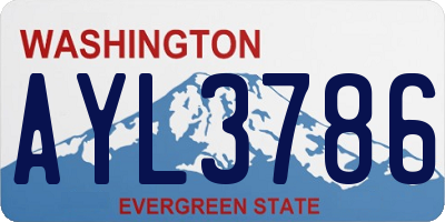WA license plate AYL3786