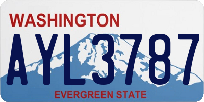 WA license plate AYL3787