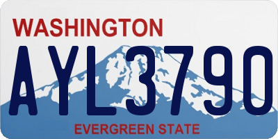 WA license plate AYL3790