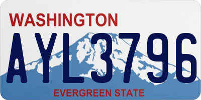 WA license plate AYL3796