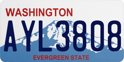 WA license plate AYL3808