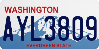 WA license plate AYL3809