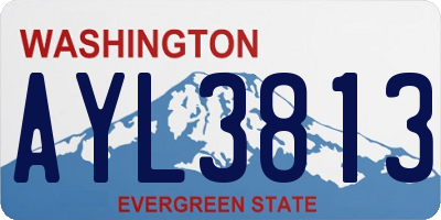 WA license plate AYL3813