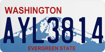 WA license plate AYL3814