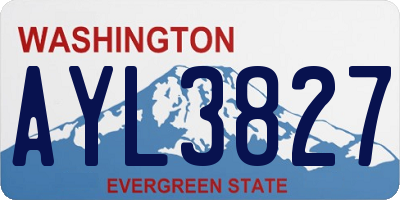 WA license plate AYL3827