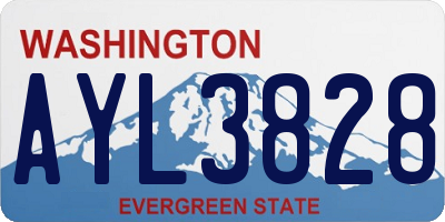 WA license plate AYL3828