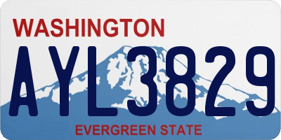 WA license plate AYL3829