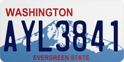 WA license plate AYL3841