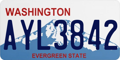 WA license plate AYL3842