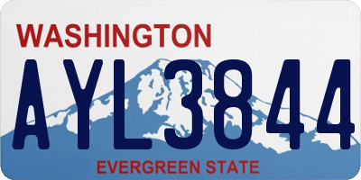 WA license plate AYL3844