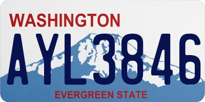 WA license plate AYL3846