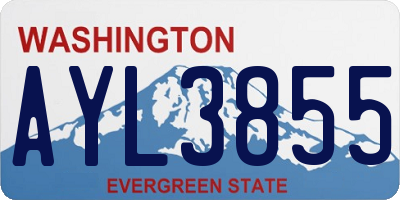 WA license plate AYL3855
