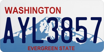 WA license plate AYL3857