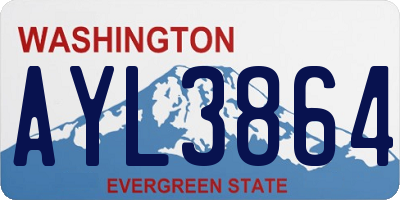 WA license plate AYL3864
