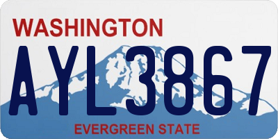 WA license plate AYL3867