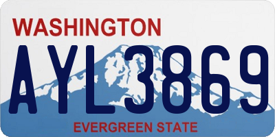 WA license plate AYL3869