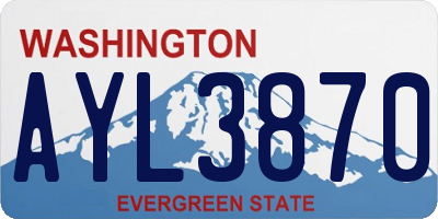 WA license plate AYL3870
